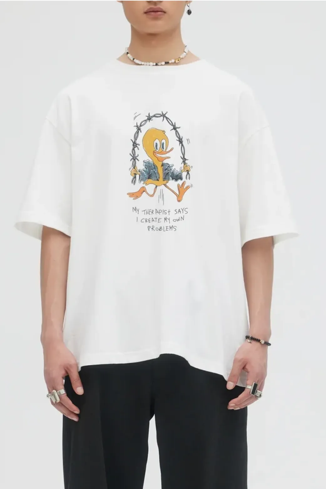 DOMREBEL Skip Tee - Ivory