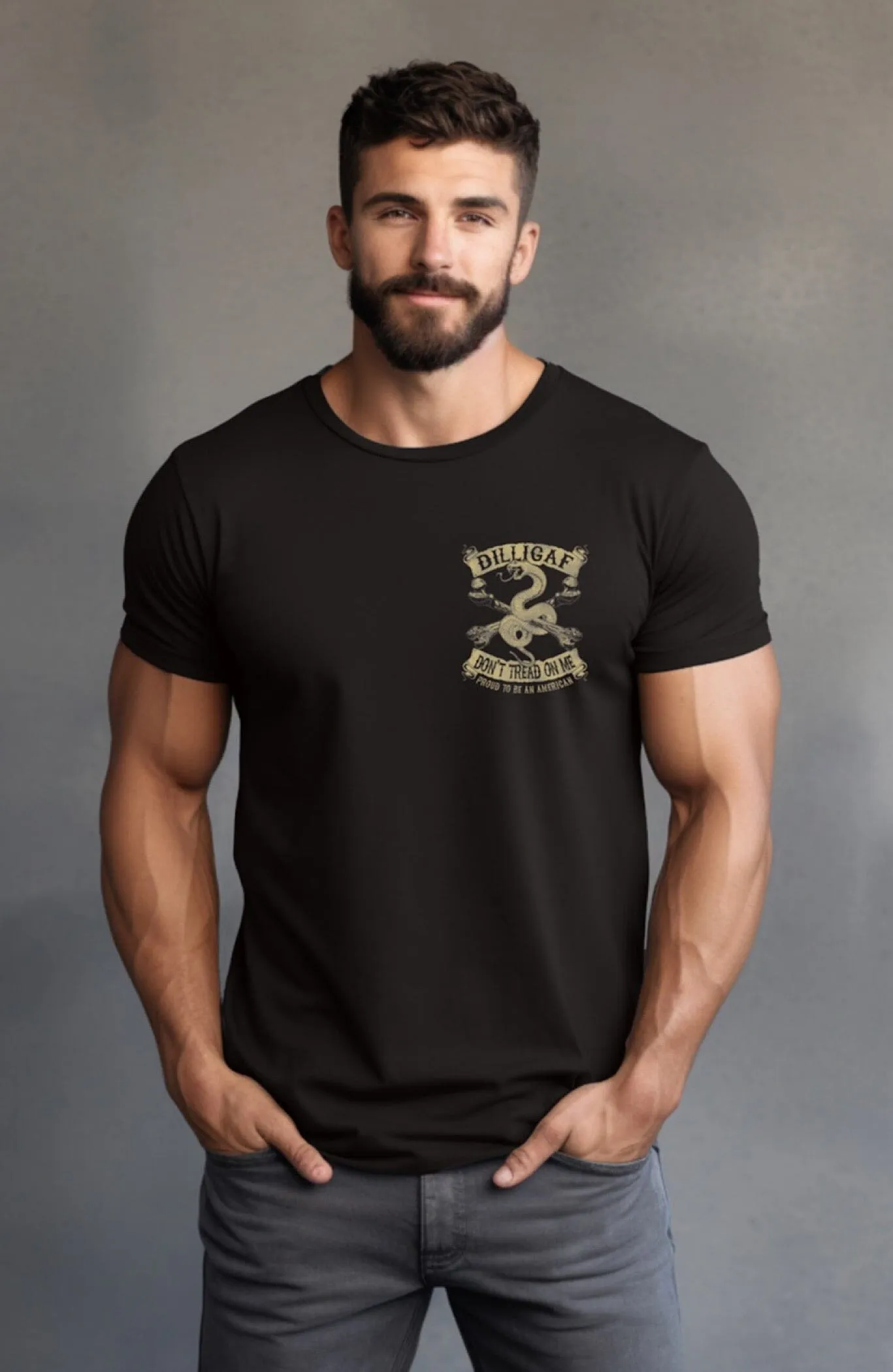 Don't tread on me tan snake T-Shirt