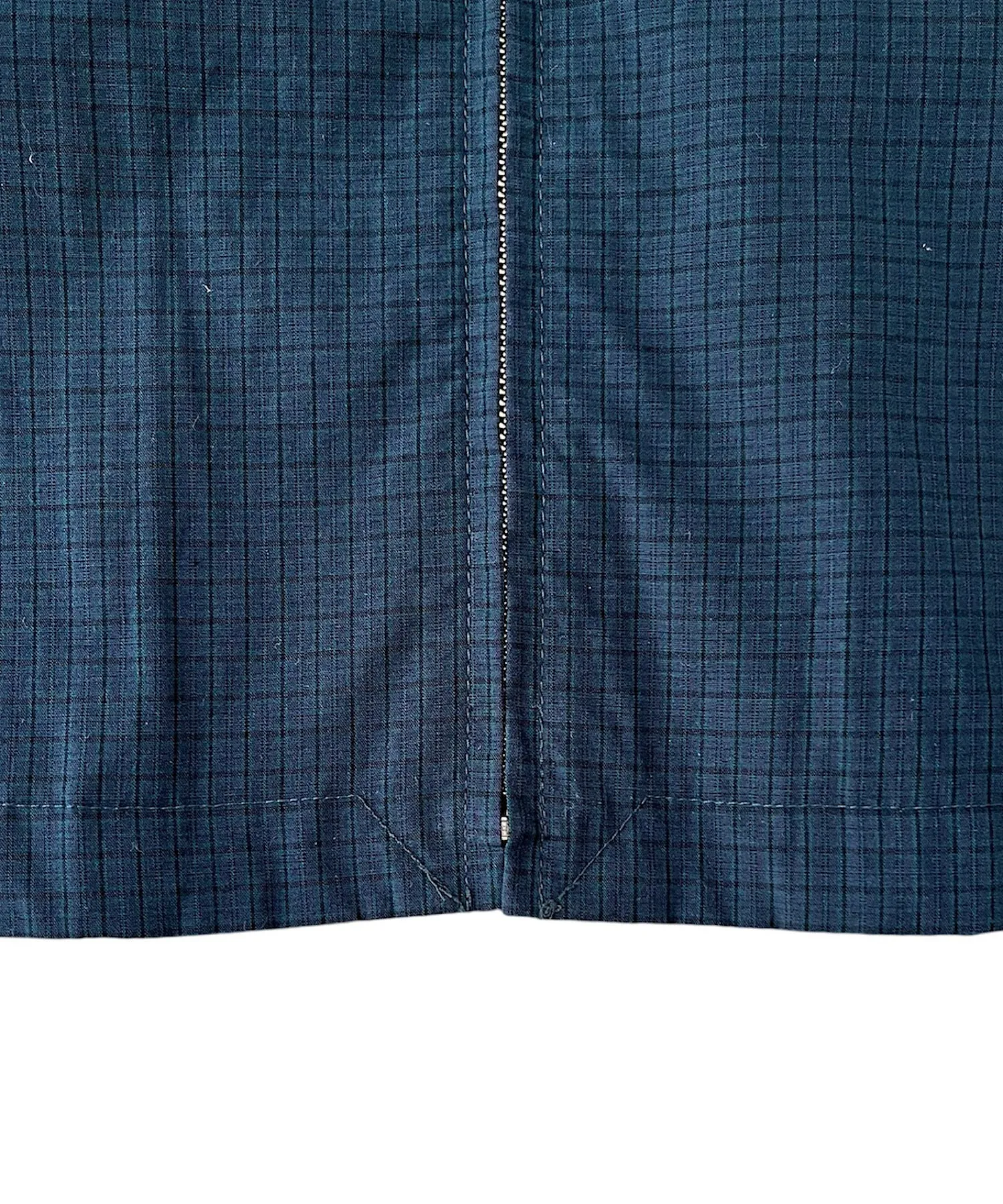 DRY ZIP-UP SWING SHIRT " NAVY CHECK"