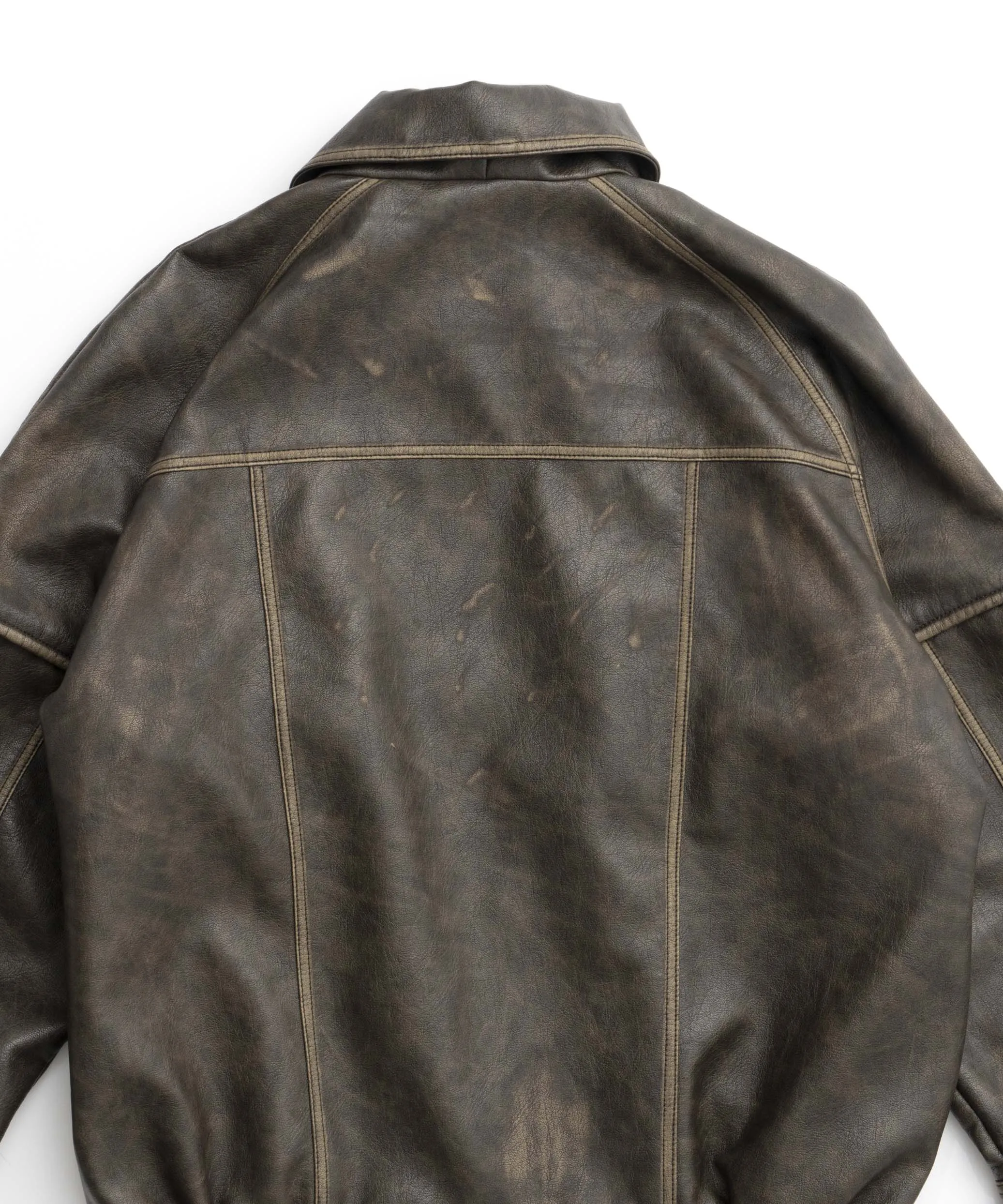 Faux Leather Oversized Blouson