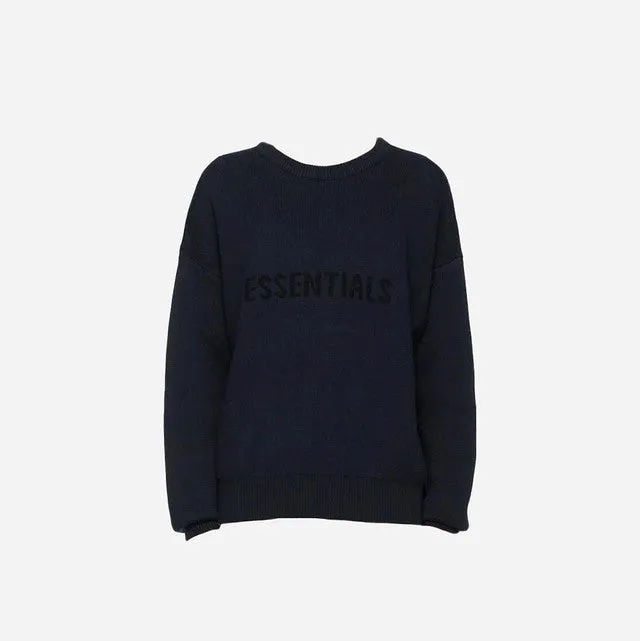 FEAR OF GOD ESSENTIALS X SSENSE KNIT SWEATER DARK NAVY