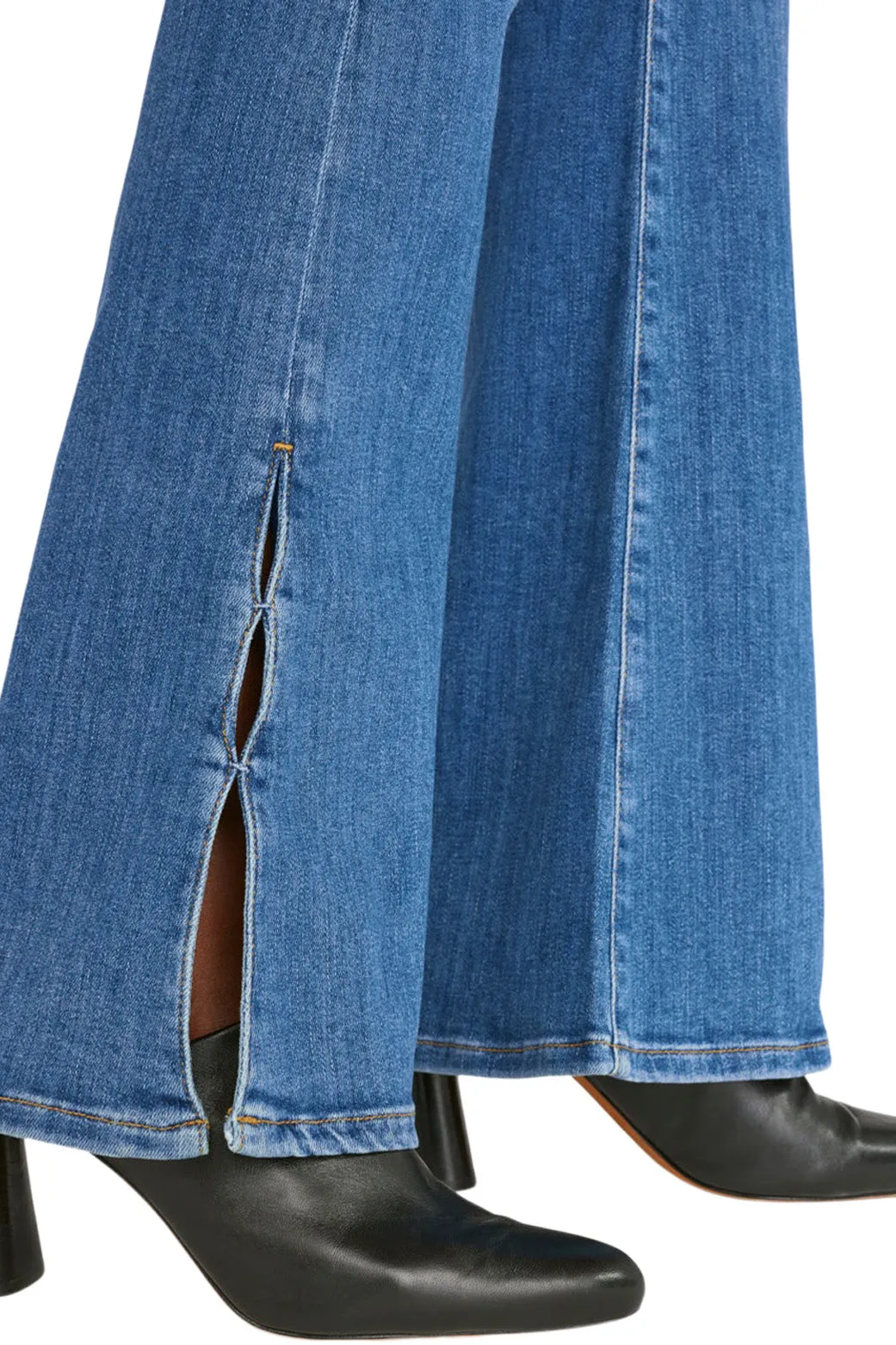 Frame Denim Le High Flare Mini Slits in Samson