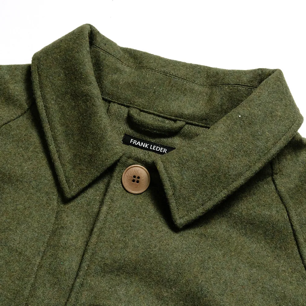 FRANK LEDER - Military Green Wool Long Coat - FL-022014