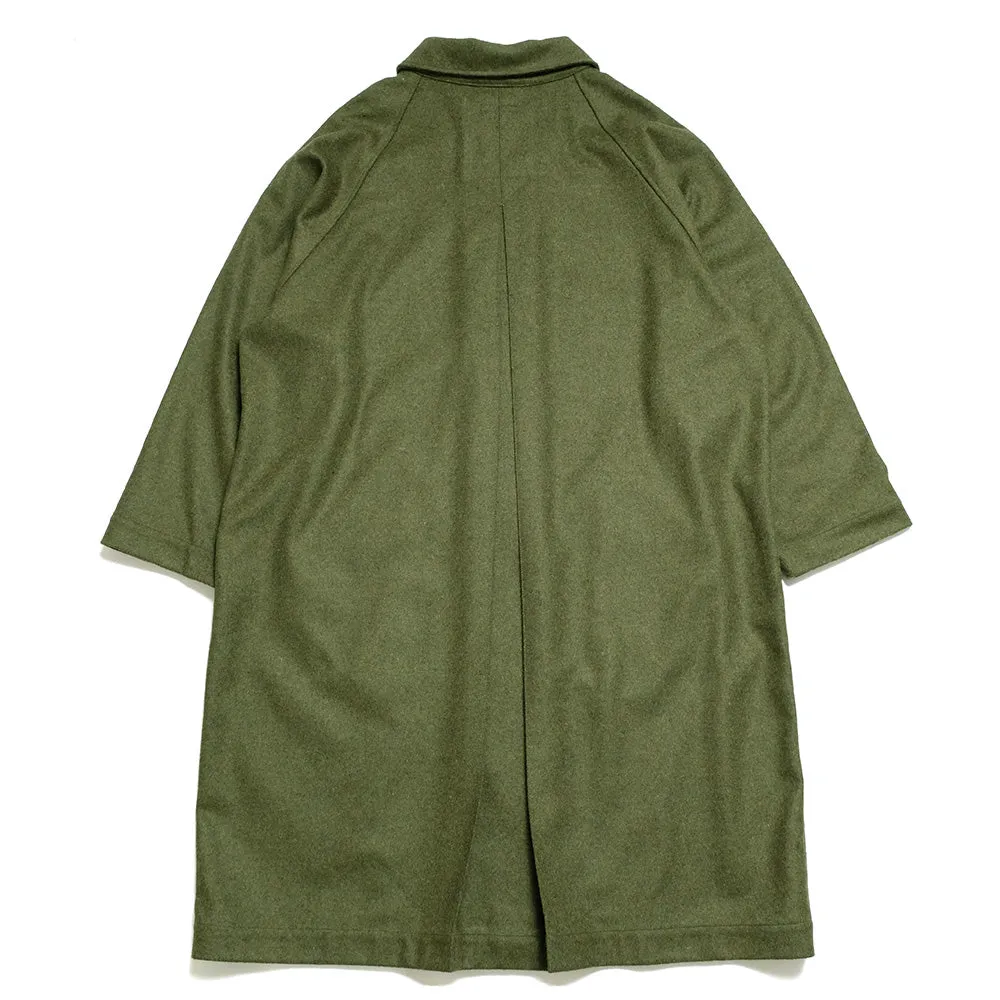 FRANK LEDER - Military Green Wool Long Coat - FL-022014