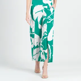 Front Slit Ankle Petal Pant - Floral Branch - Final Sale!