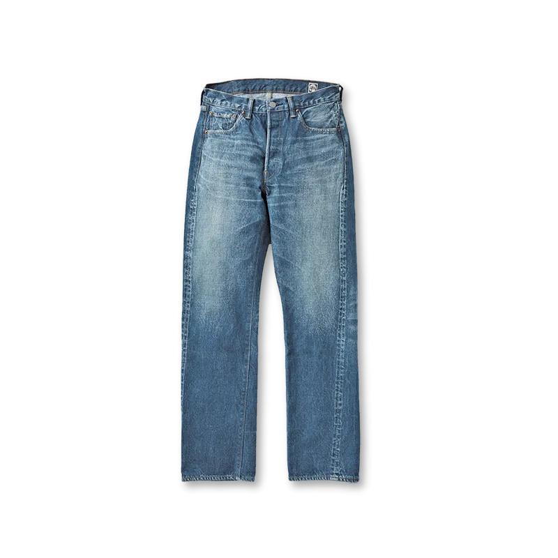 Fullcount & Co. 1102-FADE - Straight Denim - 13.7oz - Raw Indigo Blue