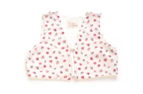 Girls Soft Pink Floral Vest | Rose