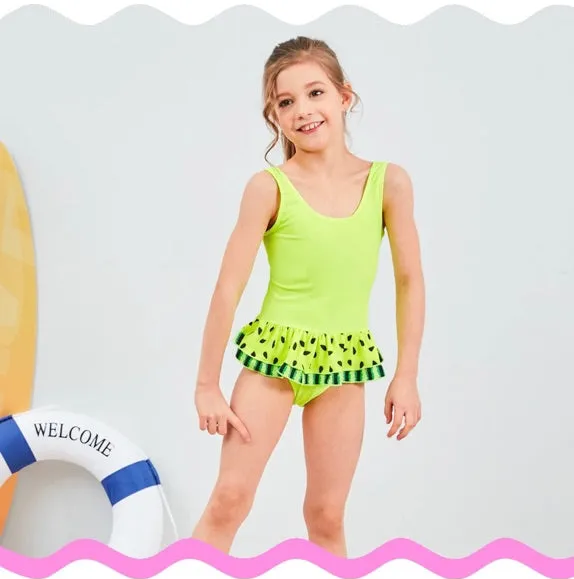 Girls Watermelon One Piece Swimwear - ONLY 4 LEFT !!!