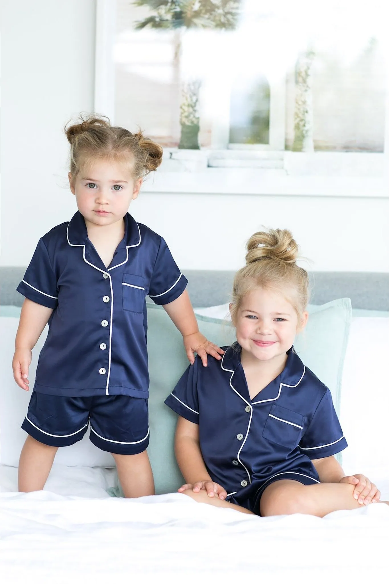 Grace Childen's Pyjama Set - Navy