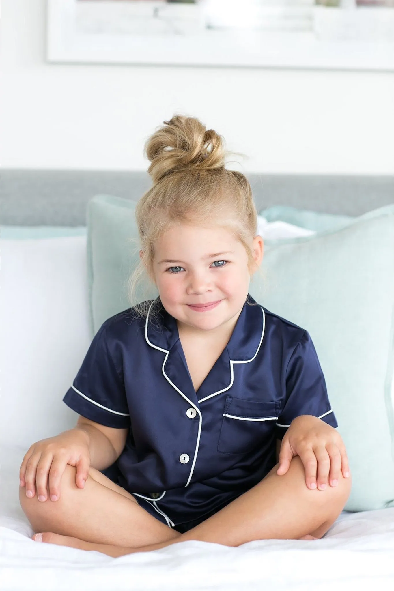 Grace Childen's Pyjama Set - Navy