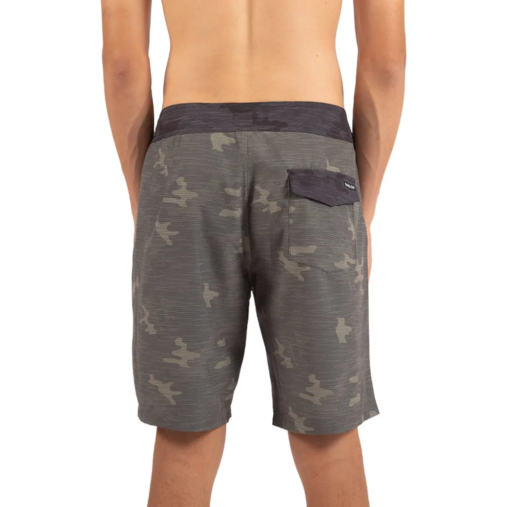 Green Camo 19" 4- way stretch quick dry Boardshorts