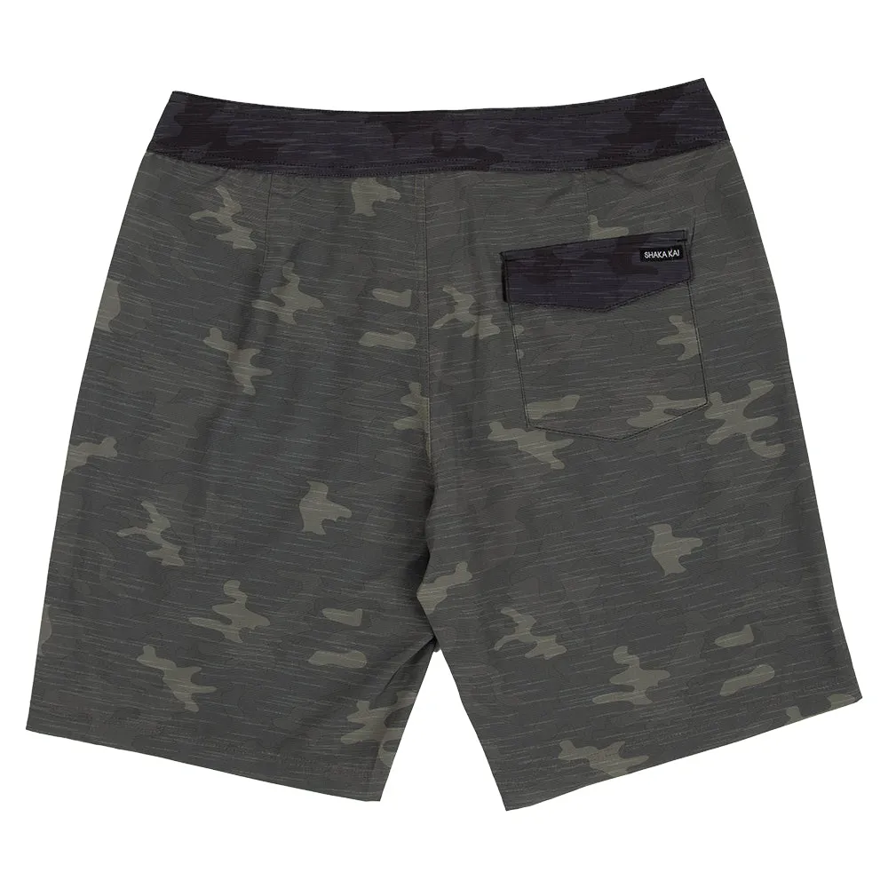 Green Camo 19" 4- way stretch quick dry Boardshorts