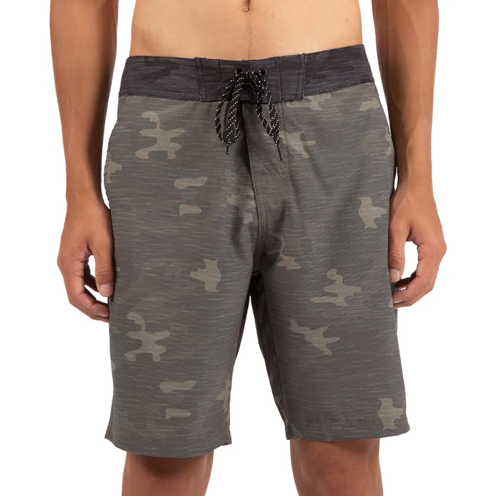 Green Camo 19" 4- way stretch quick dry Boardshorts