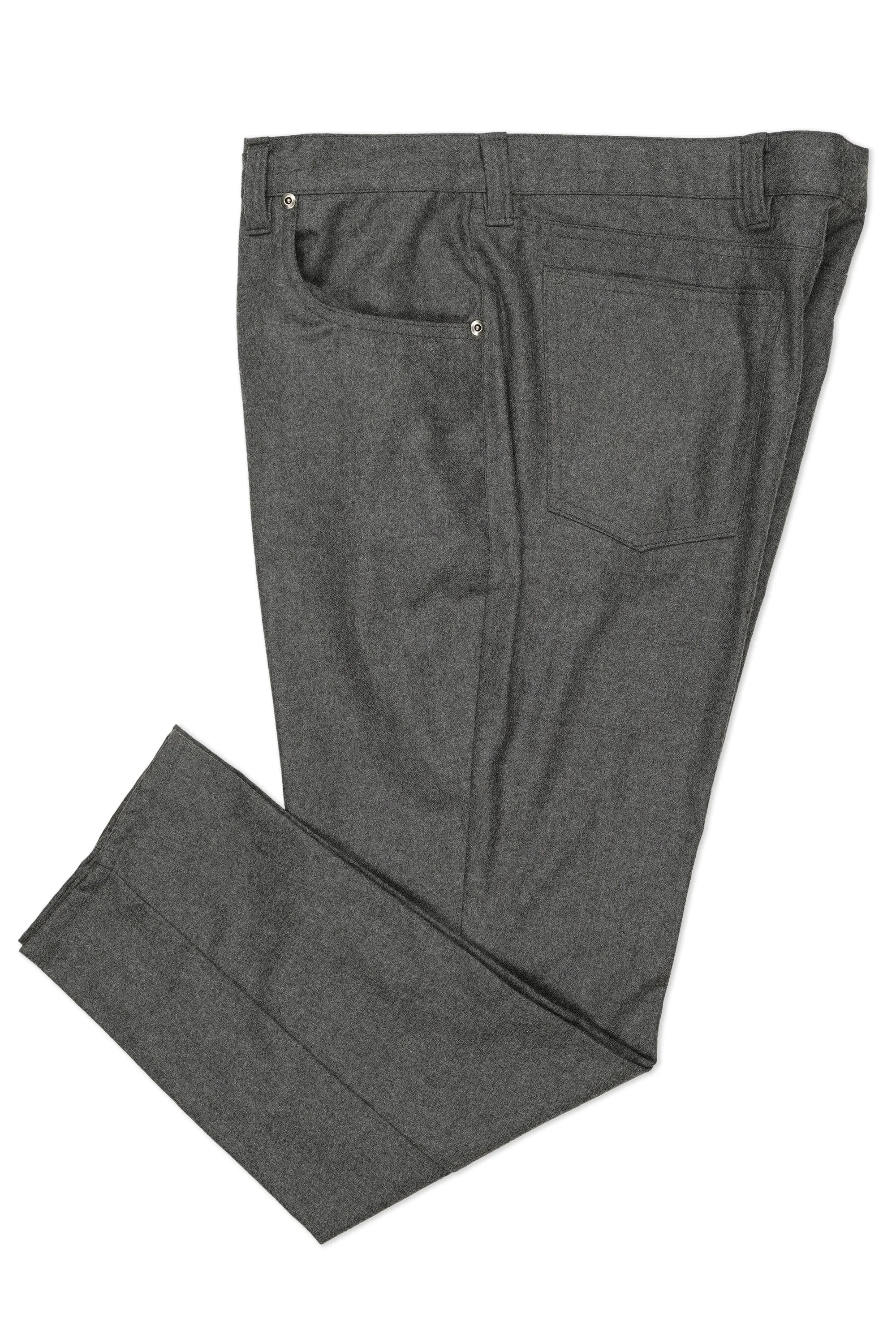 Grey Flannel Wool Trousers