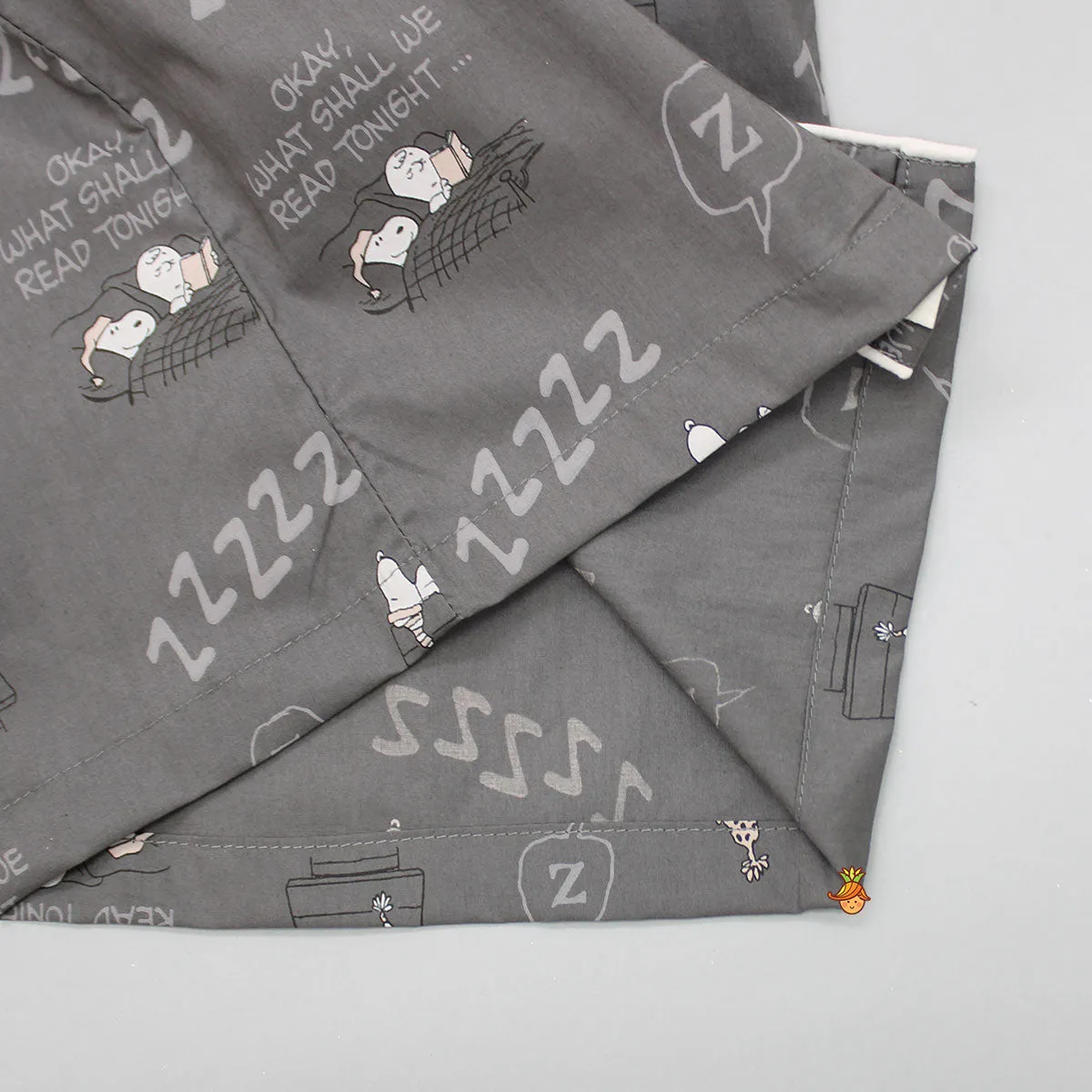 Grey Snoop Dog Printed Sleepwear