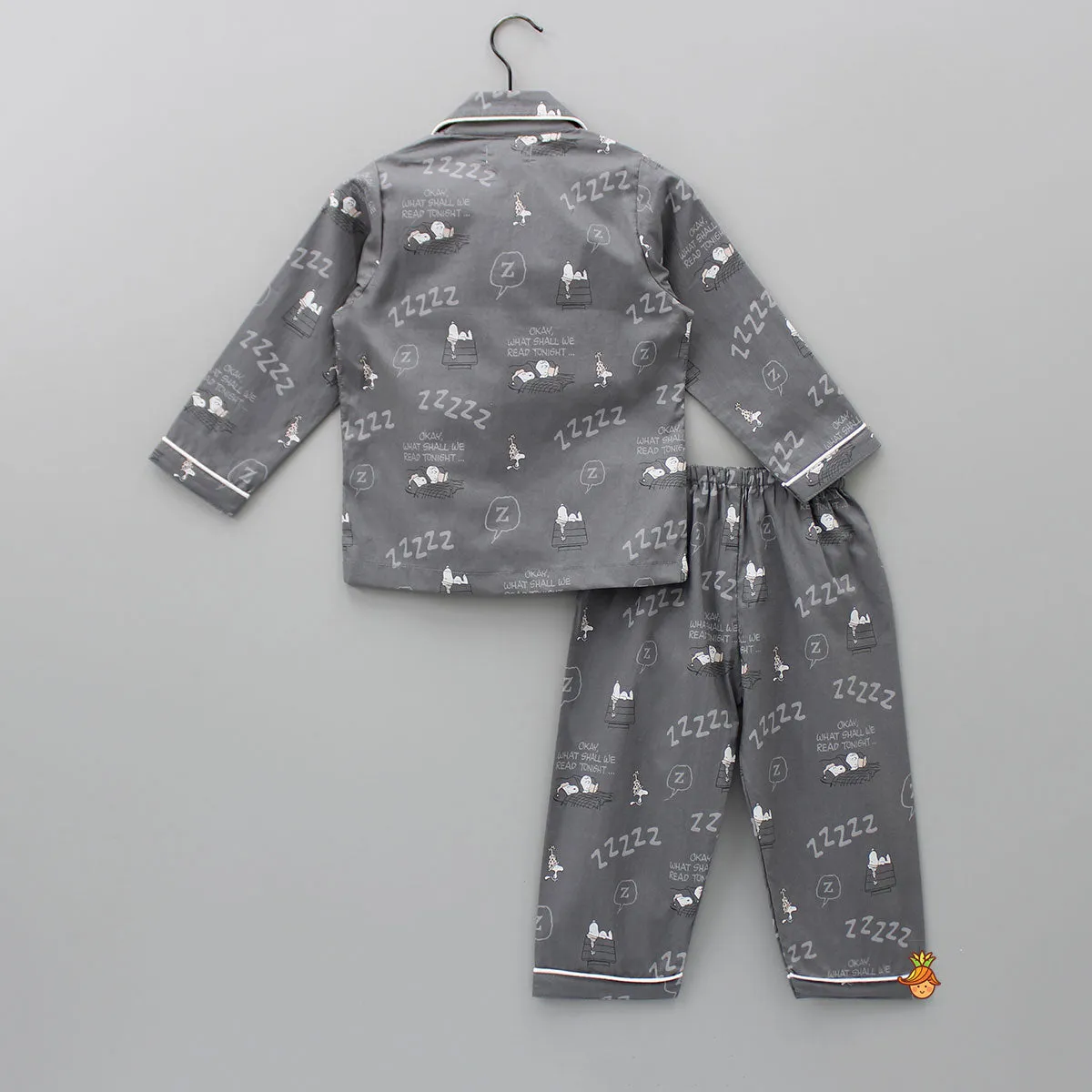 Grey Snoop Dog Printed Sleepwear