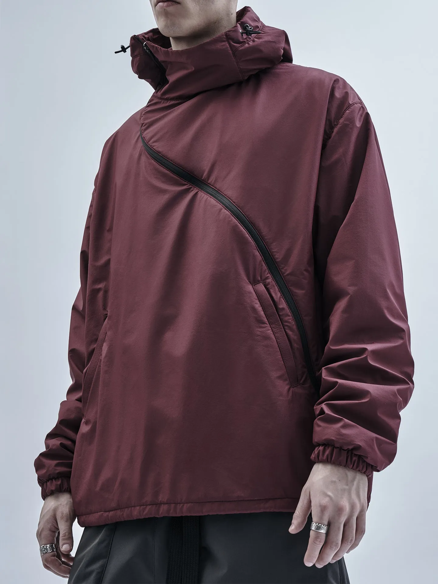 gurutze insulated hoodie burgundy