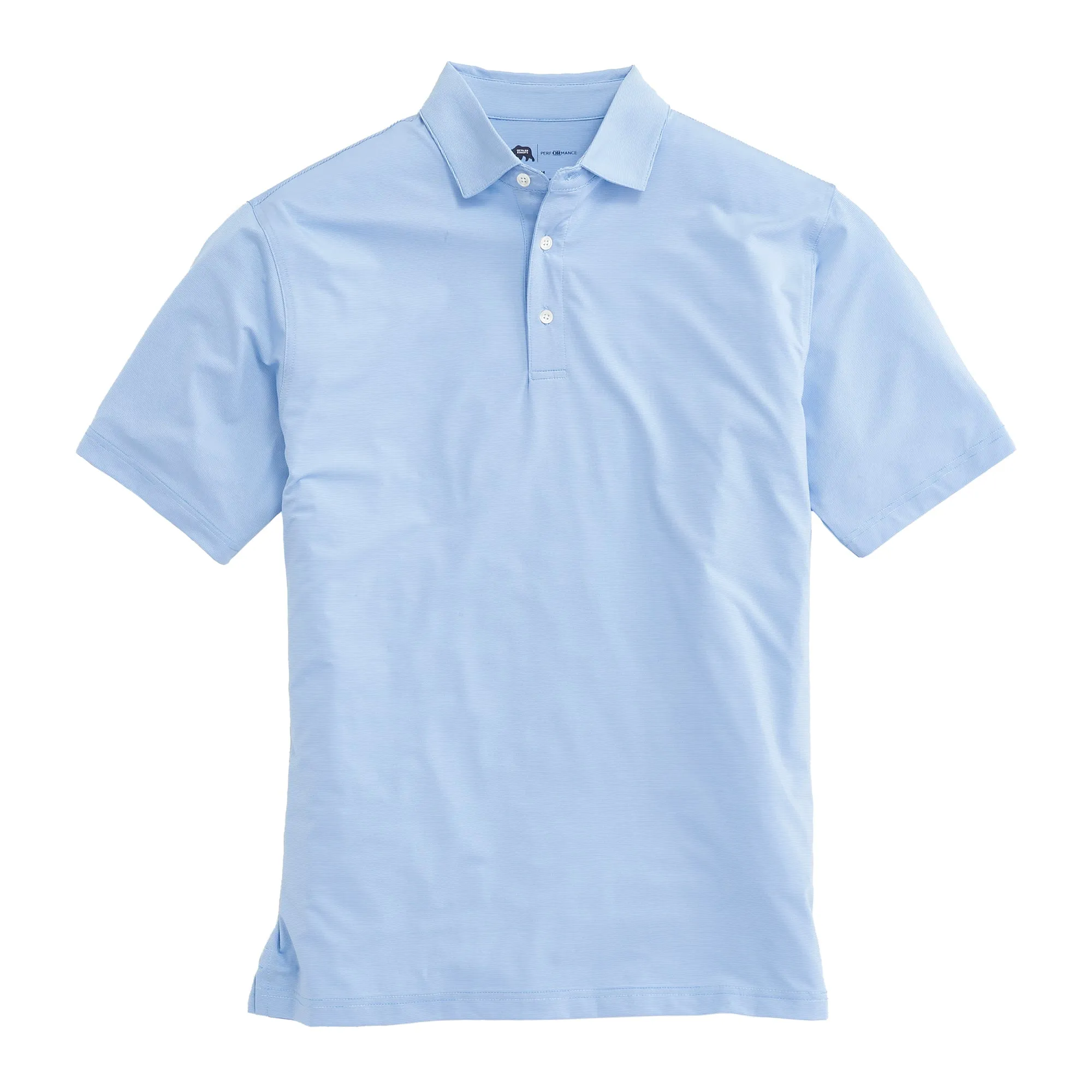 Hairline Stripe Performance Polo - Sky