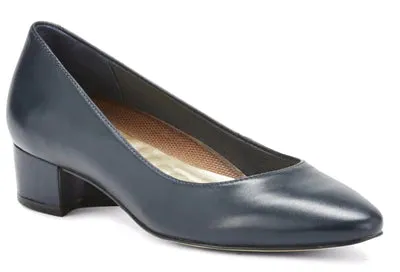 Heidi Pump: Navy Leather I Walking Cradle