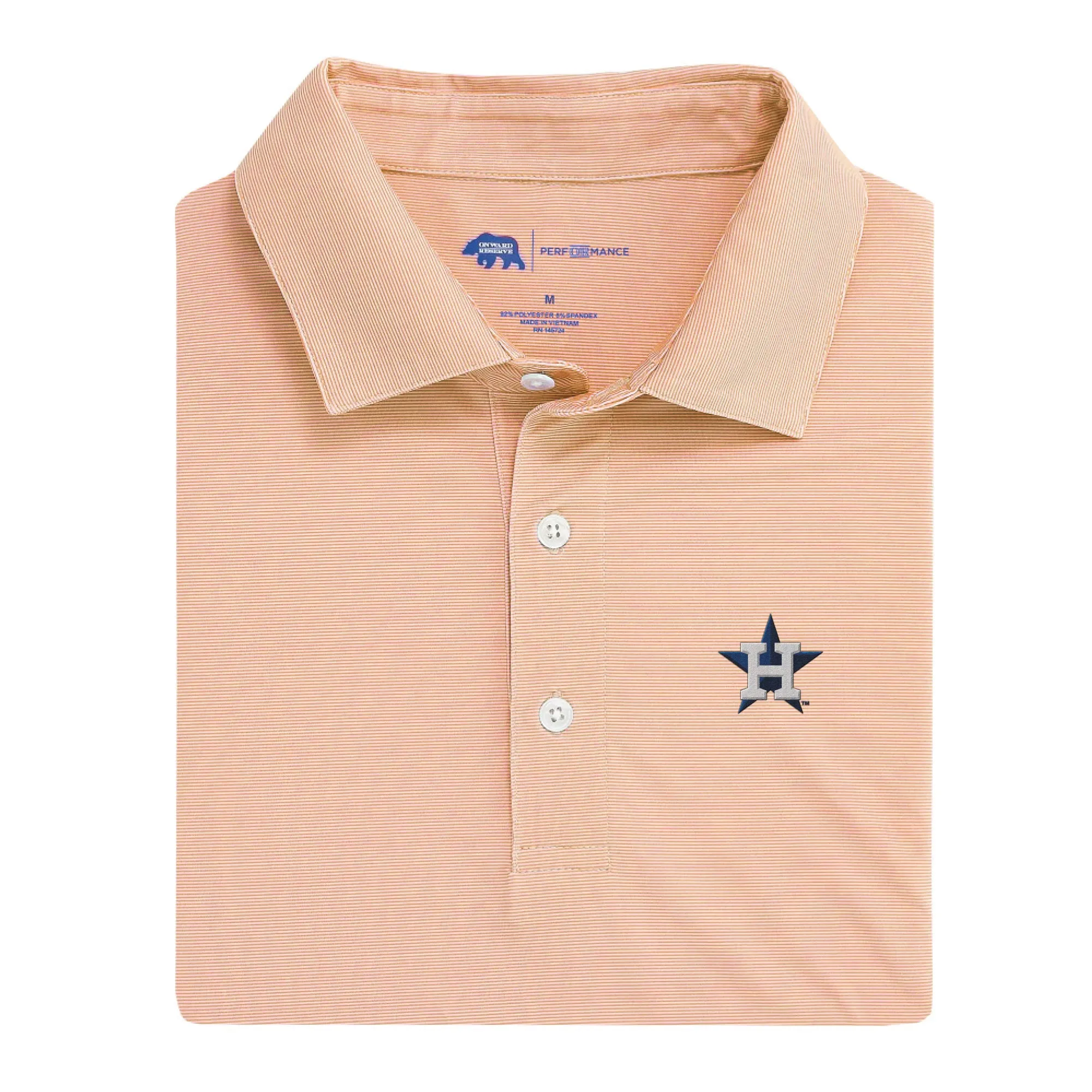 Houston Astros Hairline Stripe Performance Polo