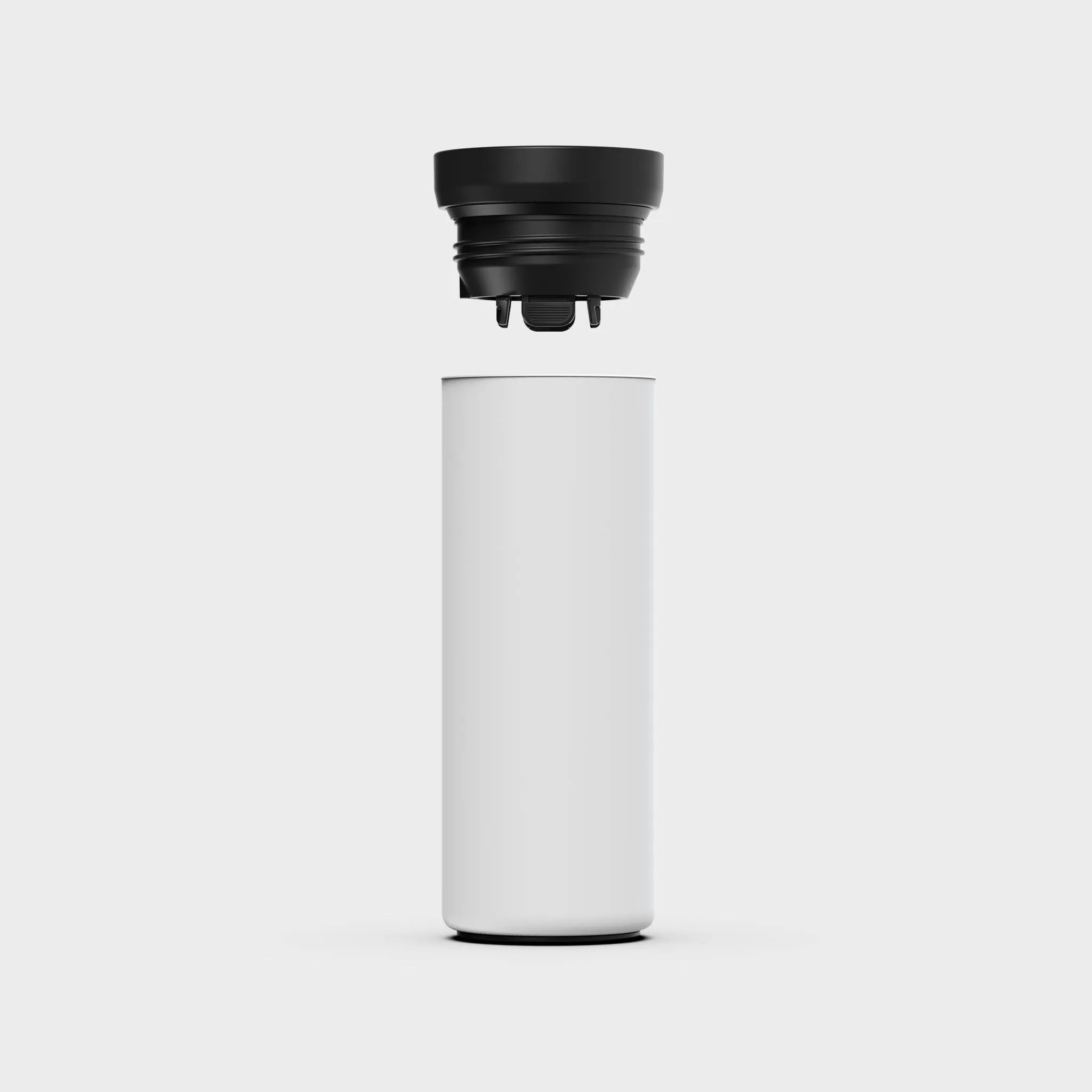 Hybrid Bottle, 2-in-1 - Recycled Stainless Steel, White