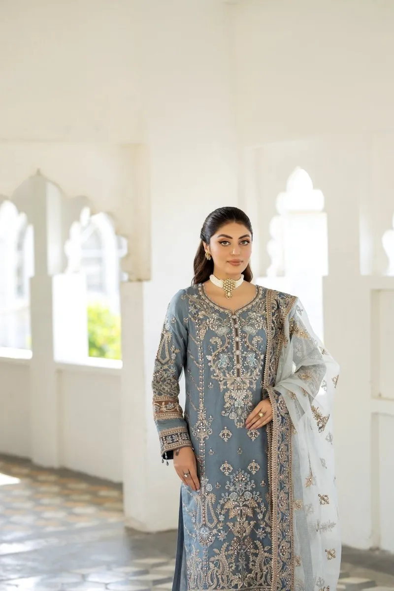 Imrozia Embellished Organza Pakistani Party Wear Suit Khushboo IMR200