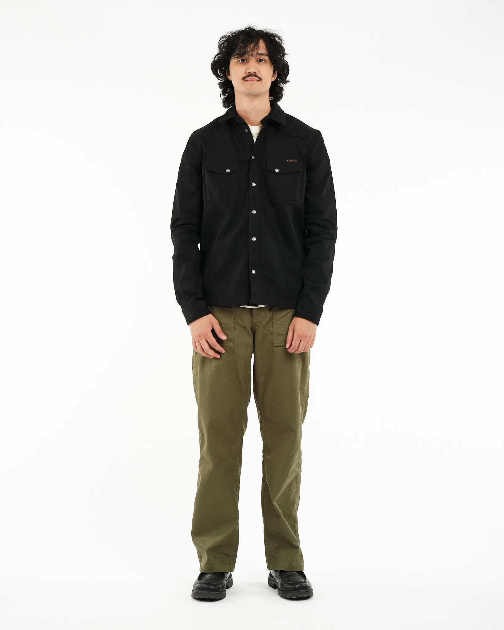 Jonas Dry Black Selvage Denim