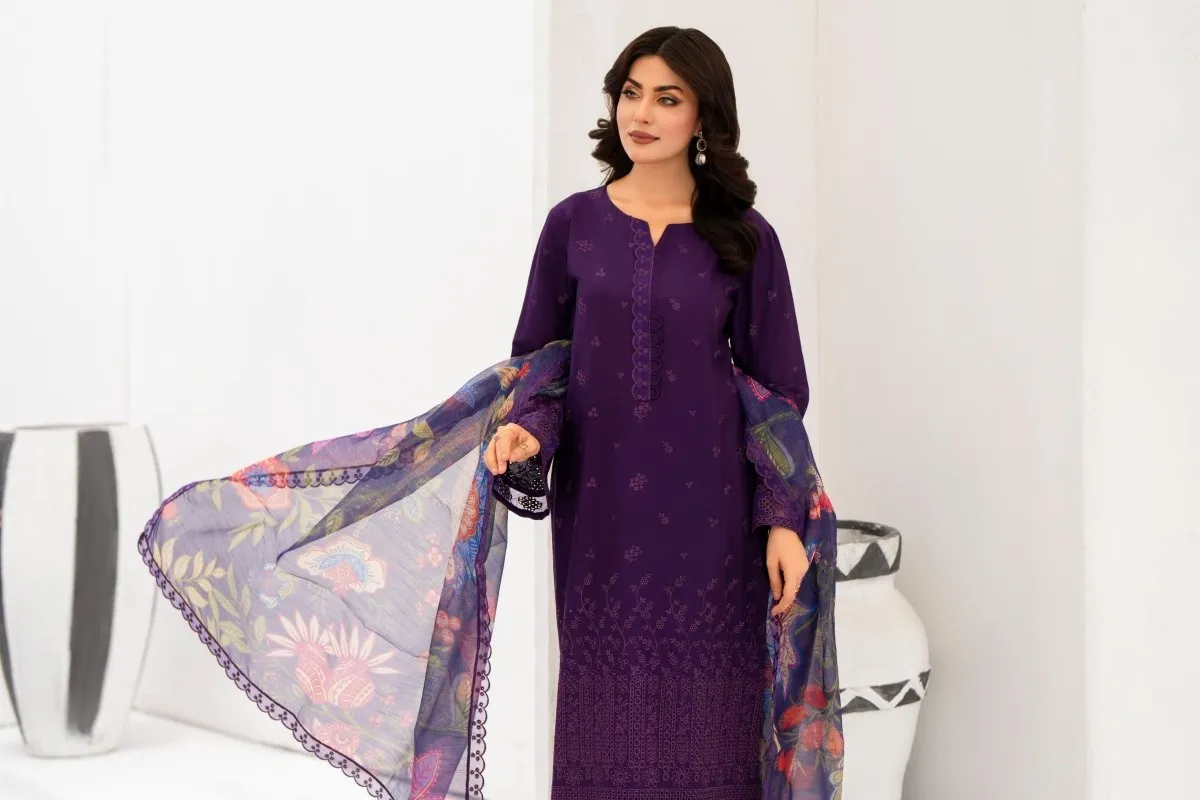 Karma Embroidered Chikankari Cotton Lawn Suit KAR125