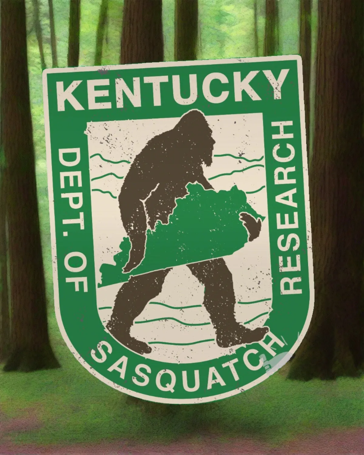 Kentucky Department of Sasquatch Research UV Coated Decal | Tee See Tee Exclusive