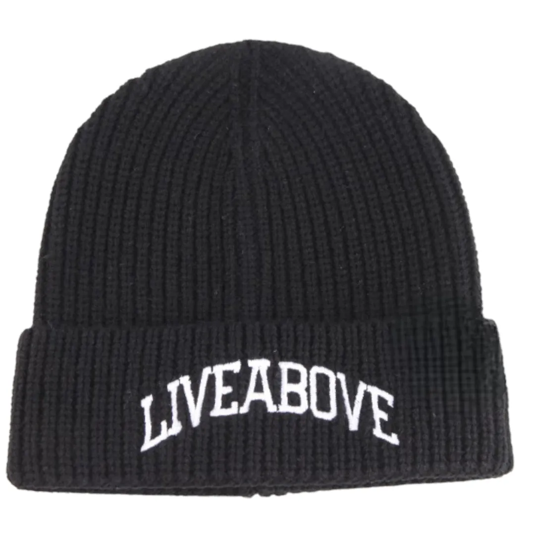 Live Above Arched logo Beanie Black