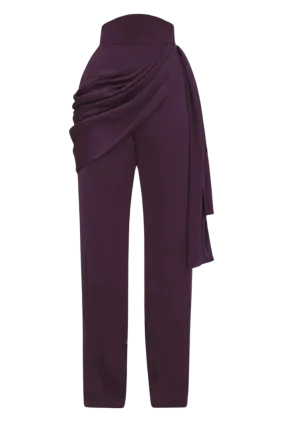 Loti Draped Pants | Berry