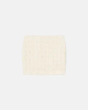 Lyle - Seersucker Tech Linen Mini Skirt - Creme