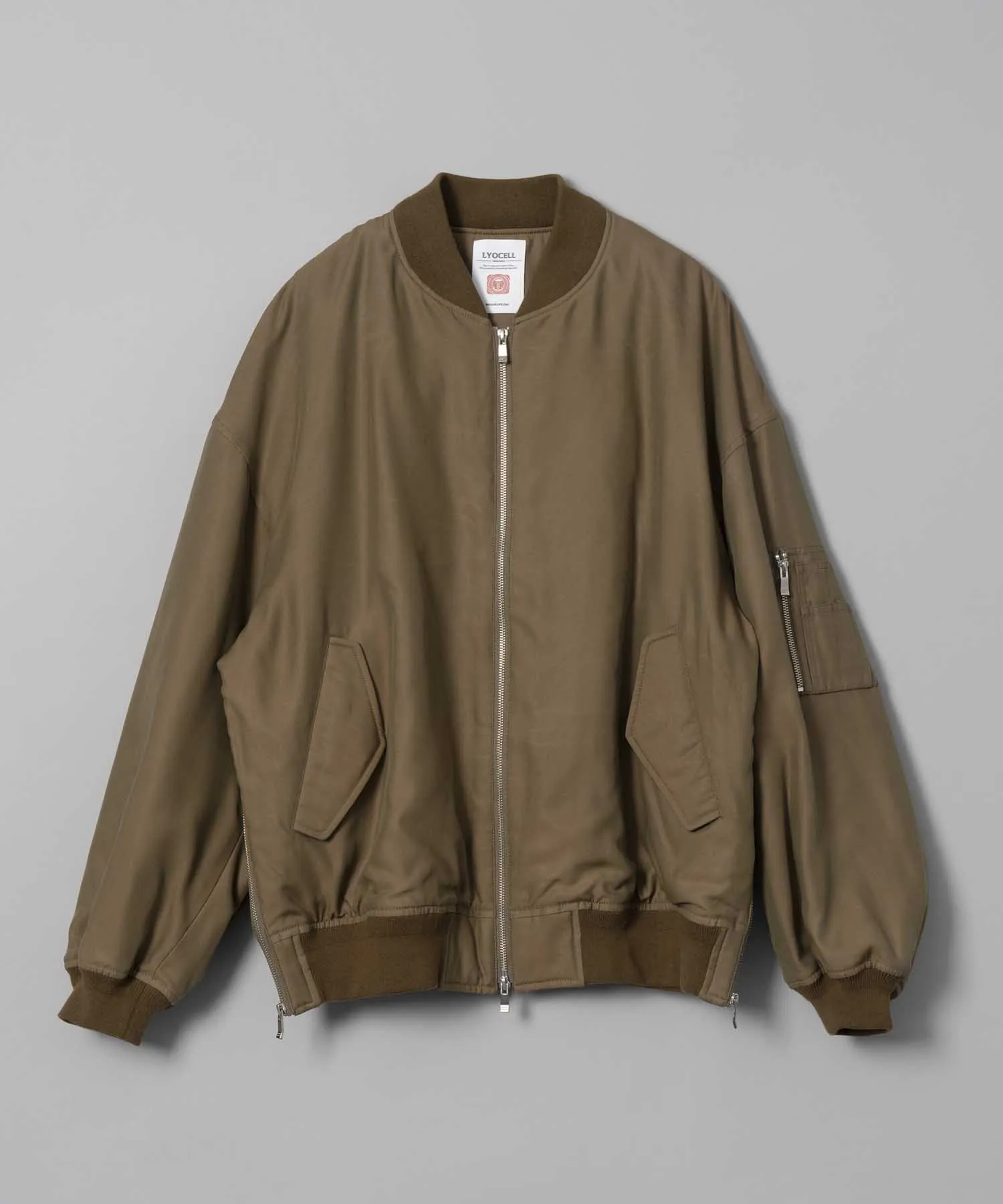 Lyocell Twill Chambray Prime-Over MA-1 Bomber Jacket