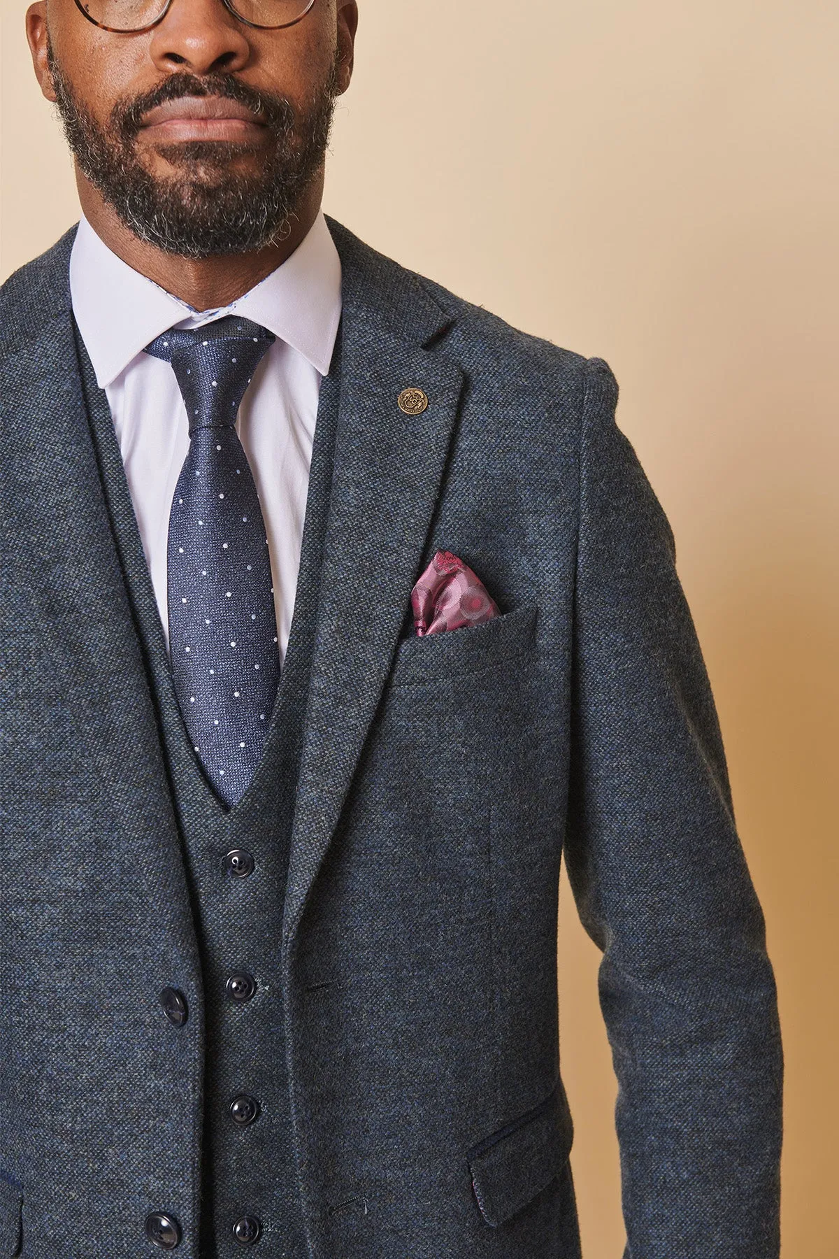 MARLOW - Blue Tweed Blazer