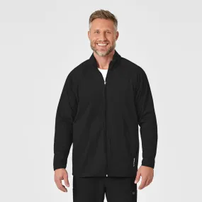 Men's Fleece Full Zip Jacket - Black