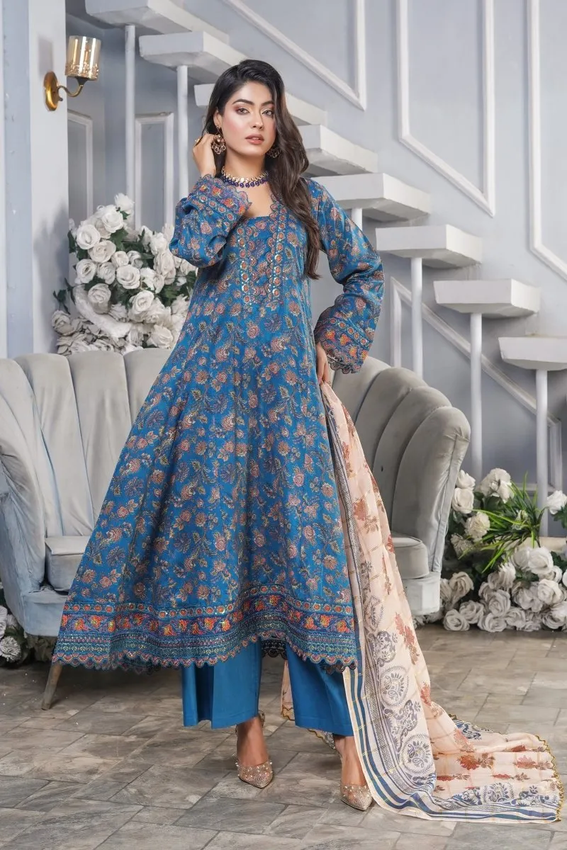 Munira Lawn 3 Piece Pakistani Frock MUN561