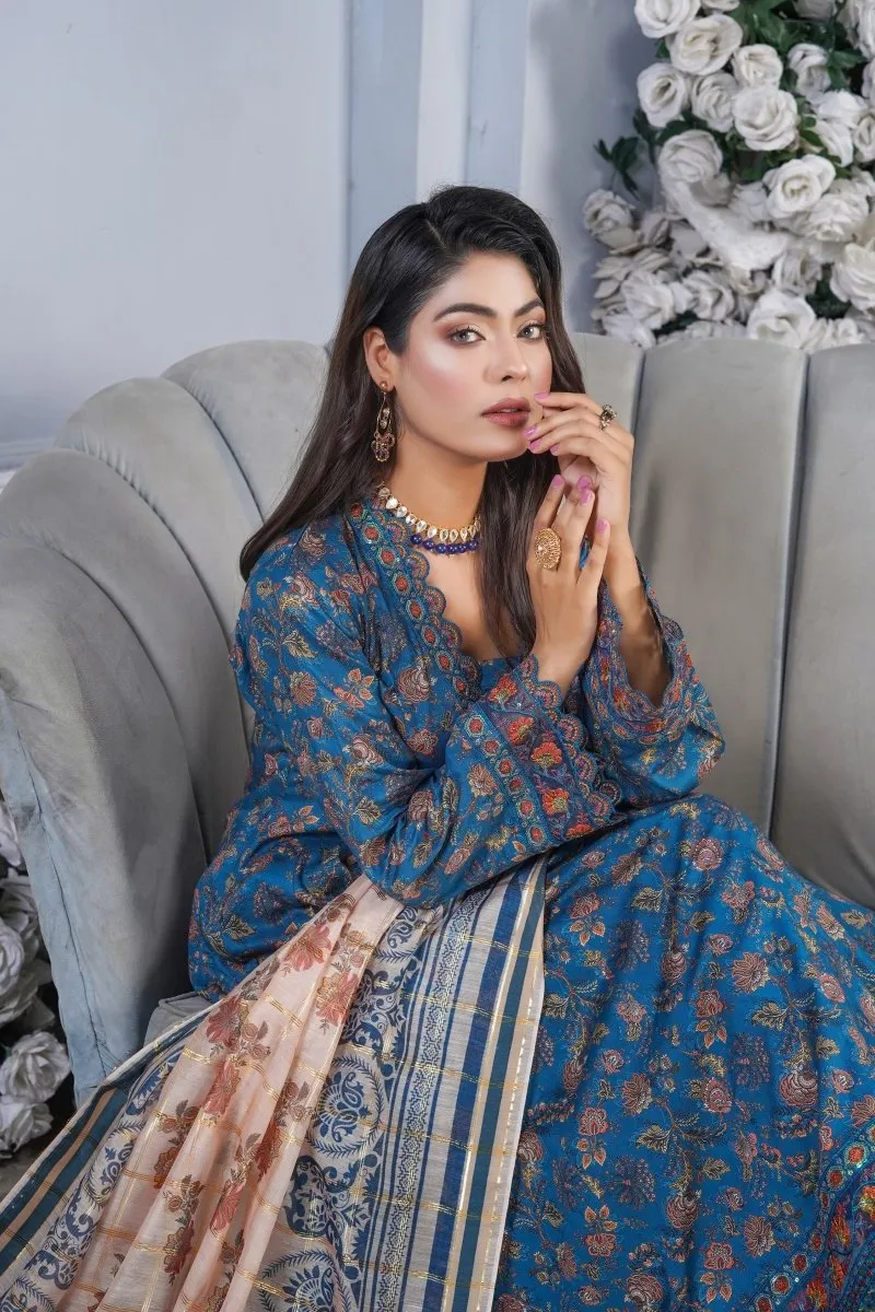 Munira Lawn 3 Piece Pakistani Frock MUN561