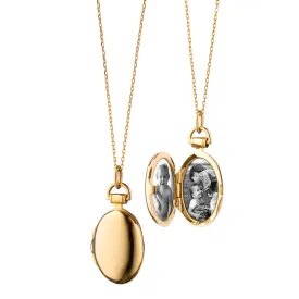 Petite "Anna" Gold Locket Necklace