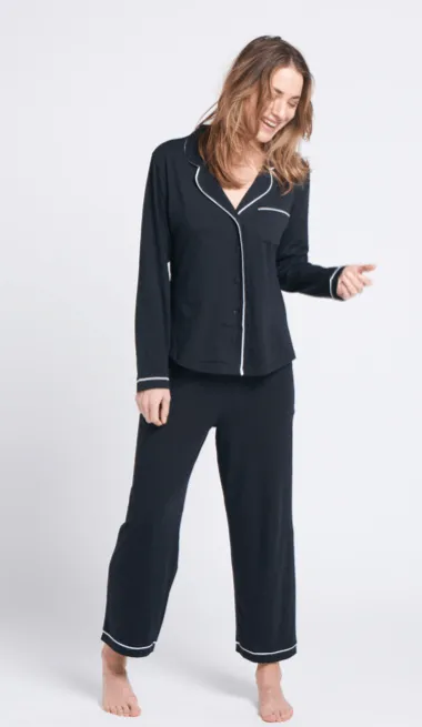 Portsea PJ Set Long Black