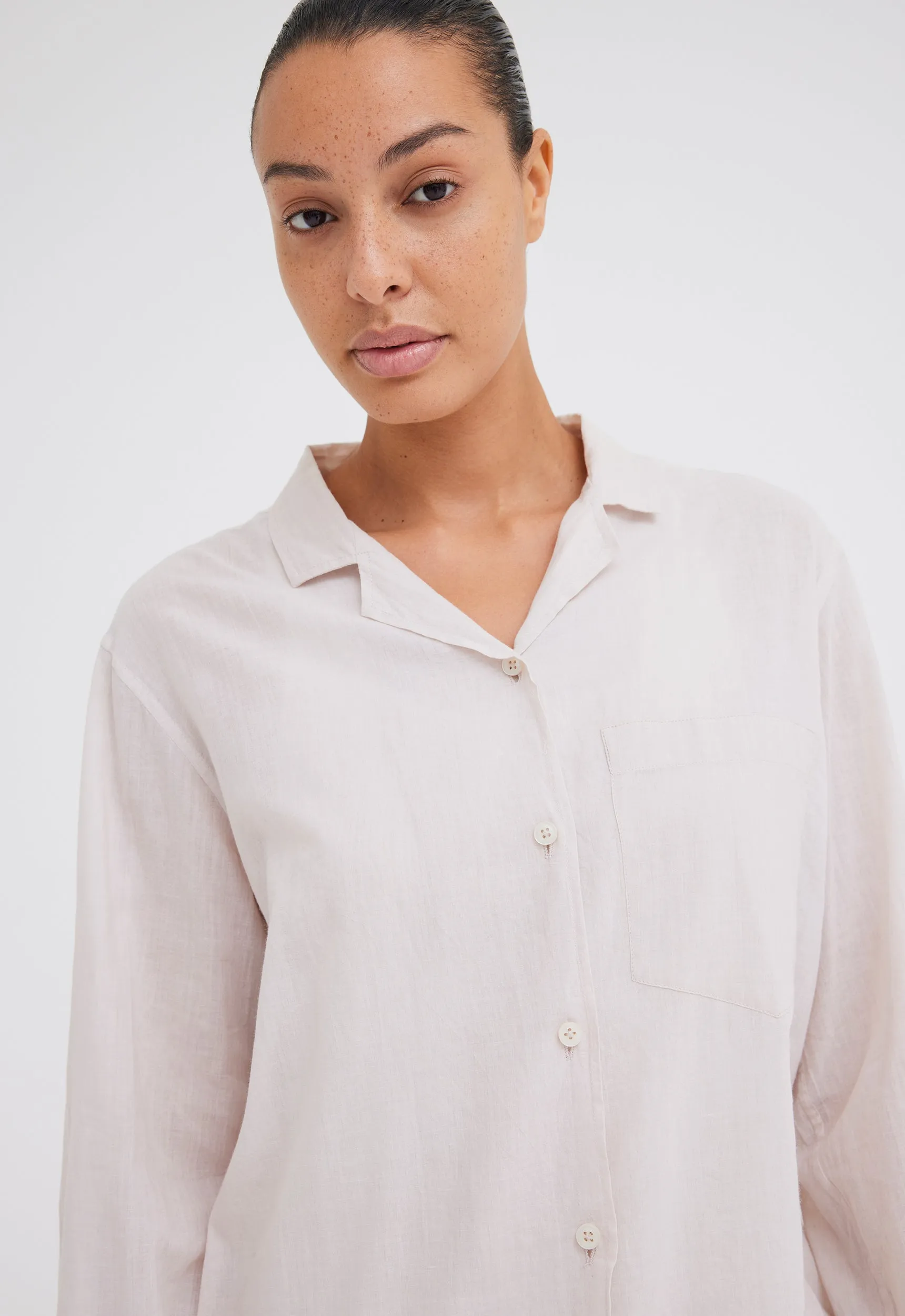 Pyjama Cotton Shirt - Cirrus Pink