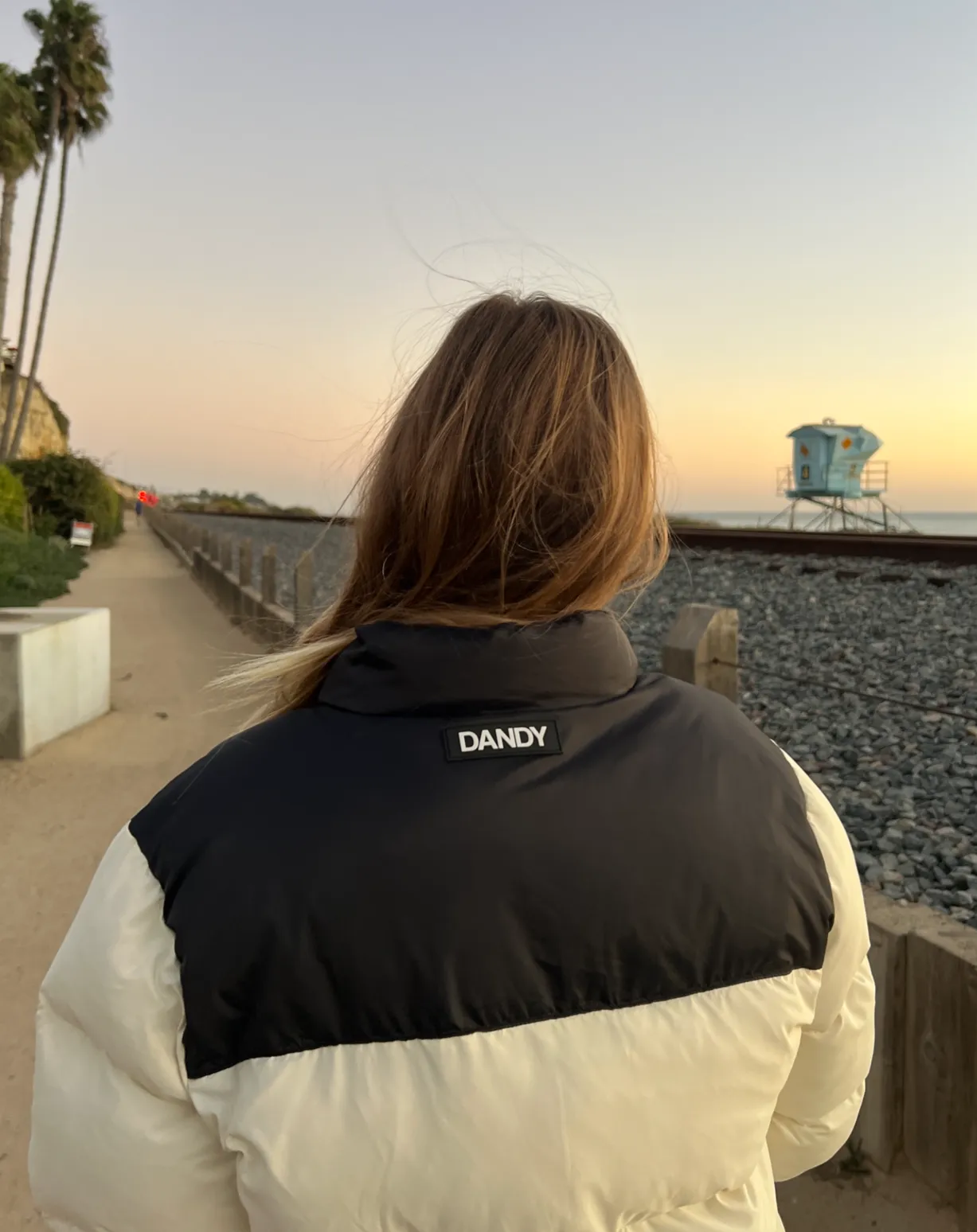 "Heart on My Sleeve" Puffer Jacket in Cream