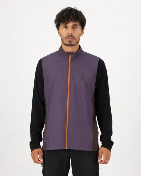 Indigo and Cedar Redwood Merino Wool Wind Vest