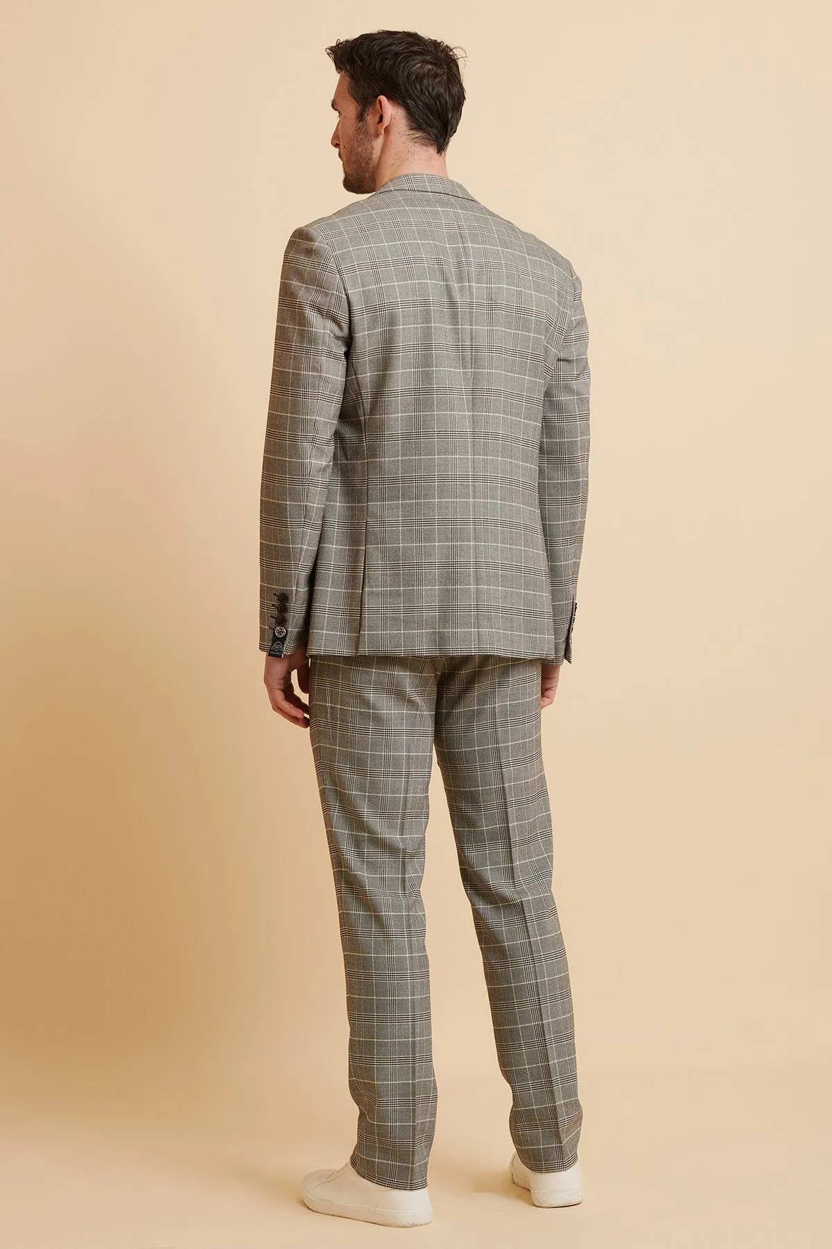 ROSS - Grey Check Two Piece Suit