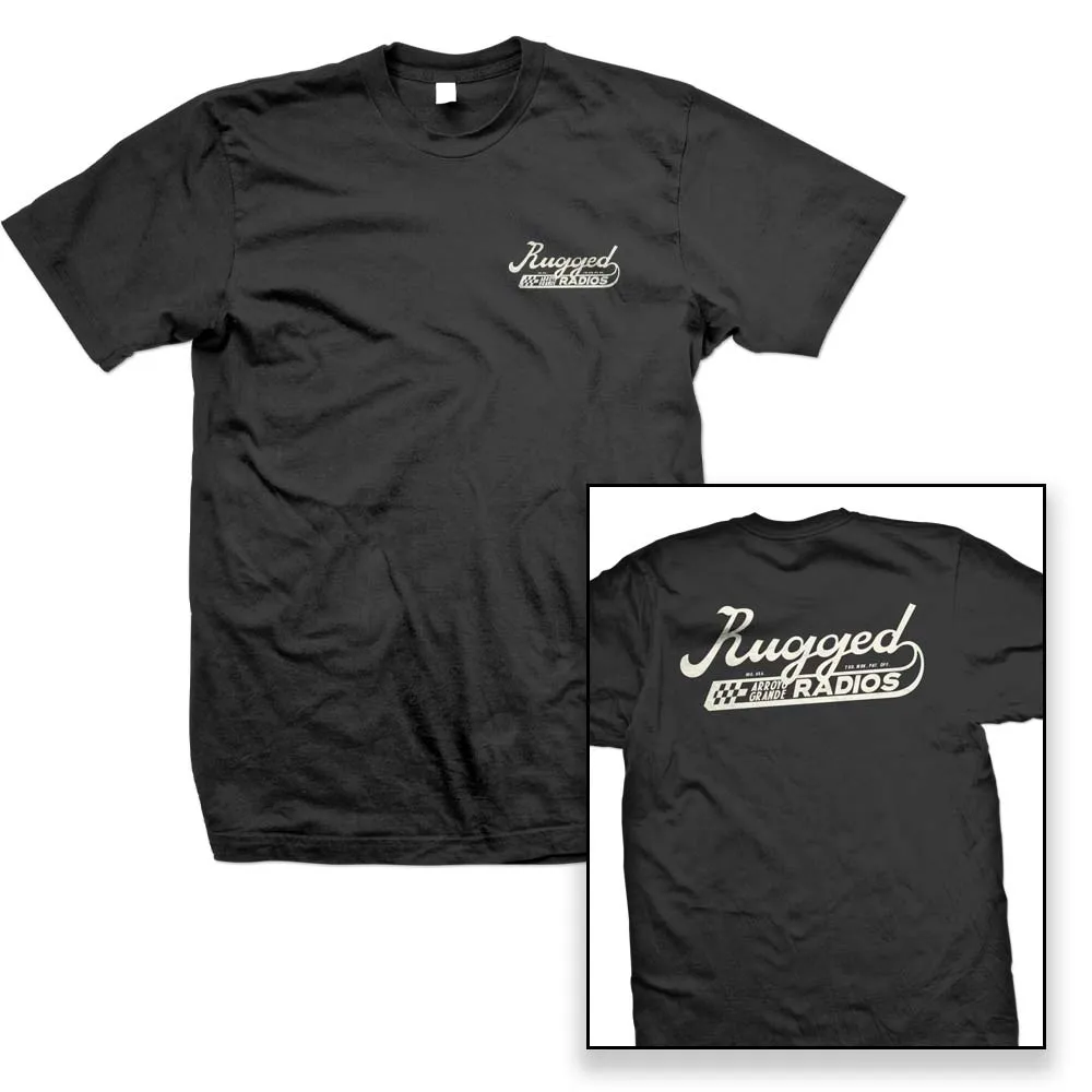 Rugged Radios SCRIPT T-Shirt - Black