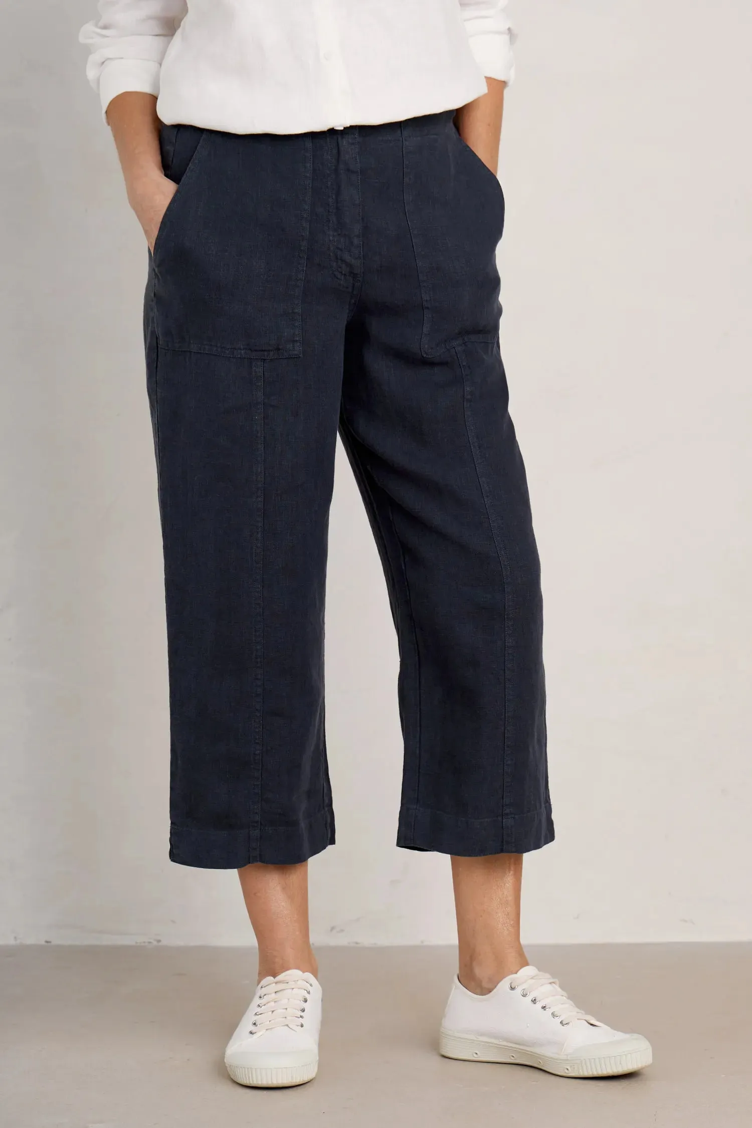 Seasalt Poleacre Cropped Linen Trousers