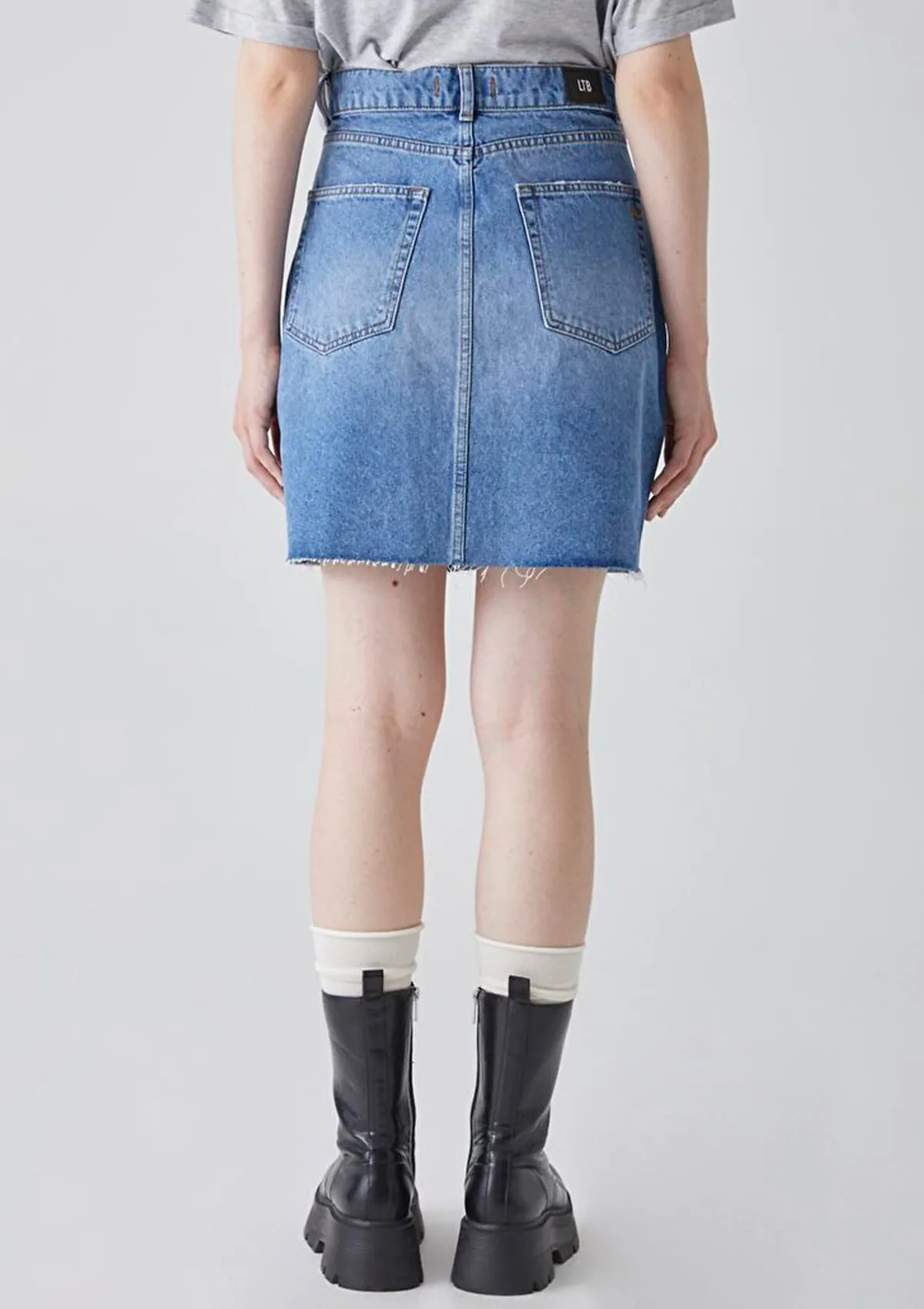 Serissa Birdie Safe High Waist Mini Jean Skirt