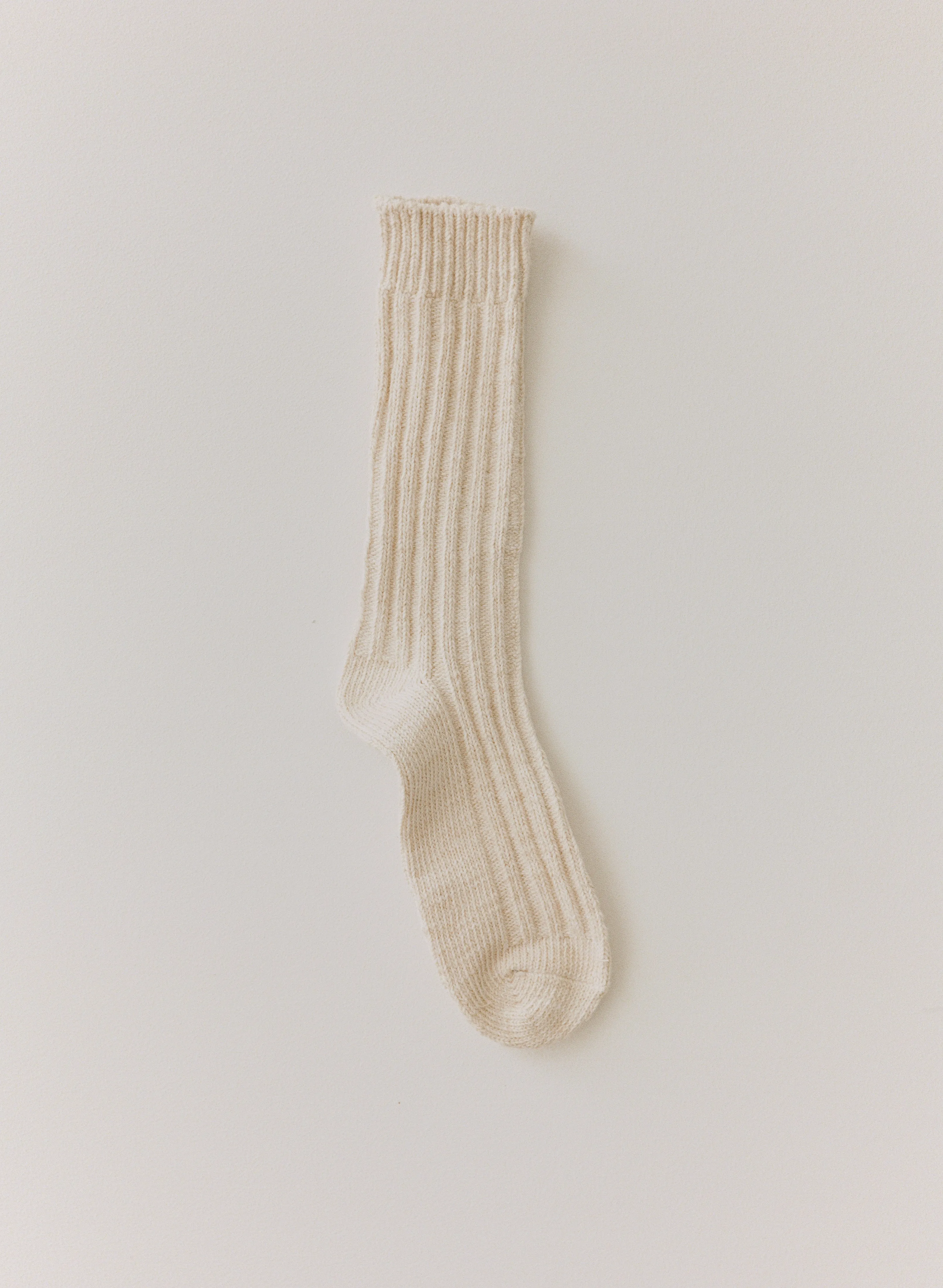 the woven sock - cream