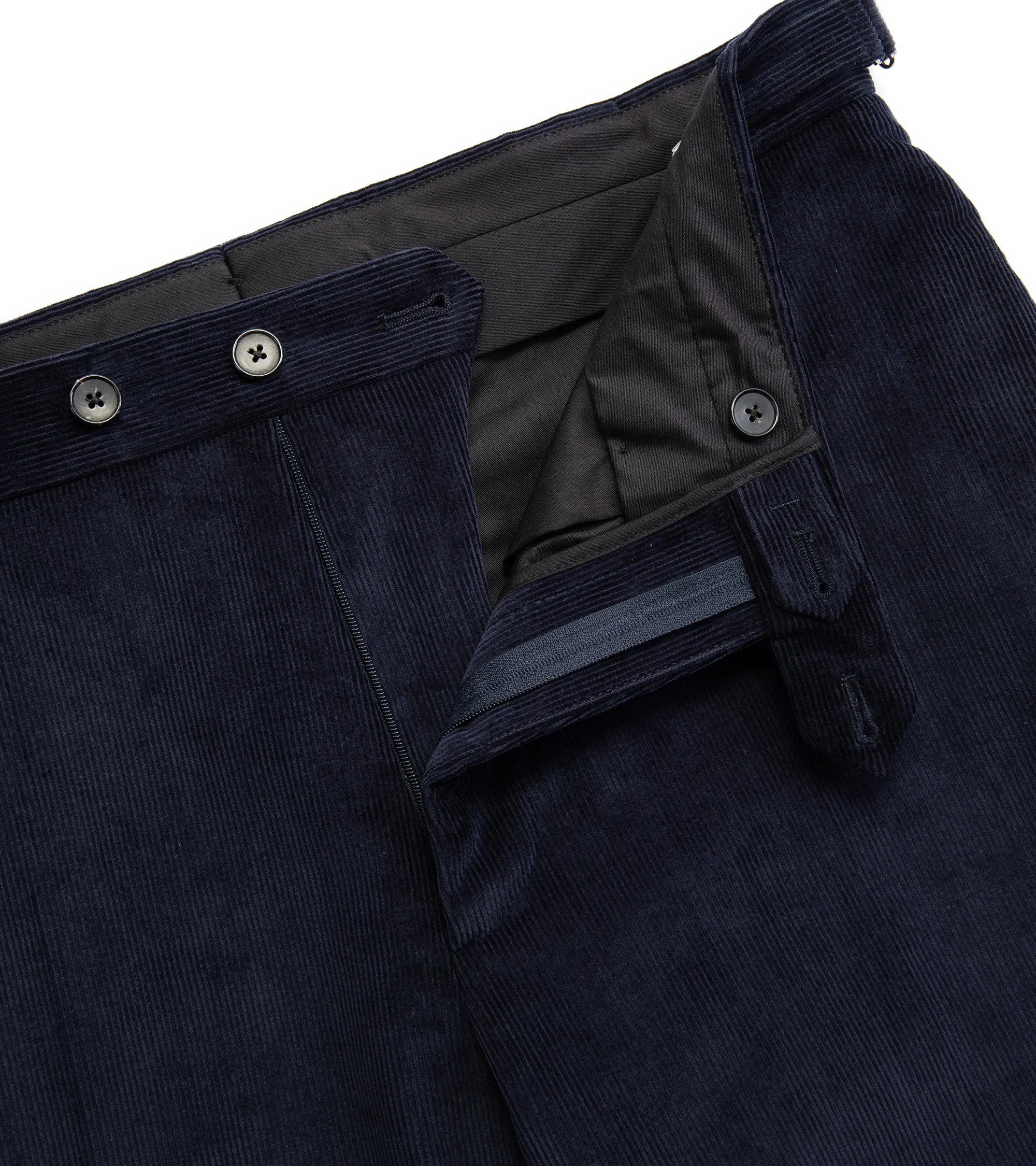 Trunk Wigmore Fine Cotton Corduroy Suit Trousers: Navy