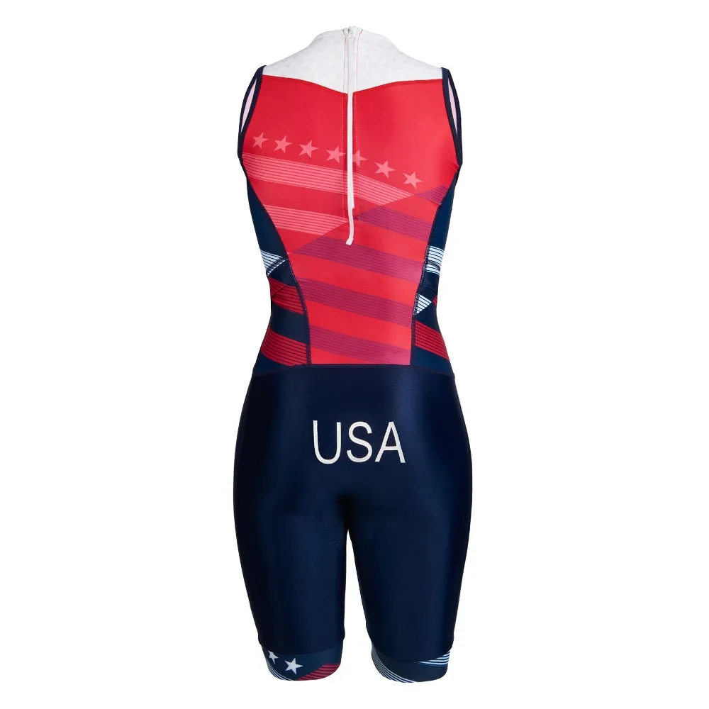 USA Triathlon Comfort Sleeveless Women's Tri Suit