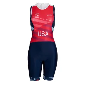 USA Triathlon Comfort Sleeveless Women's Tri Suit